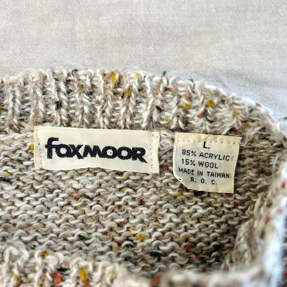 Vintage Foxmoor Knit Sweater Pullover Dainty Cottagecore Large Speckled - Picture 5 of 7